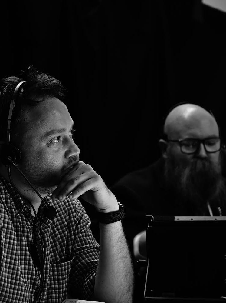 Chris Pellissier working on a production